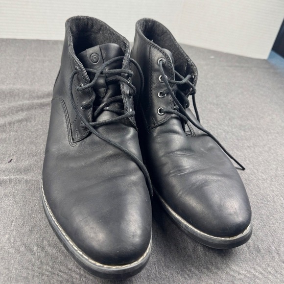 Rockport Other - Rockport Mens Leather Ankle Boots Dress Casual Lace‎ Up Boots Black Size 9.5